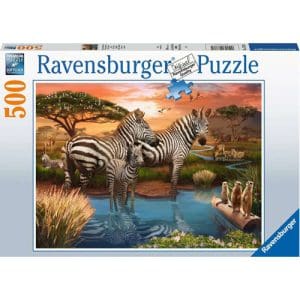 Zebra's at Waterhole Puzzle (500 Pieces)
